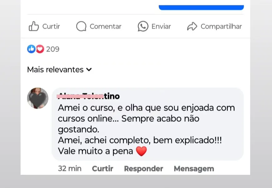 Depoimento de aluna 1